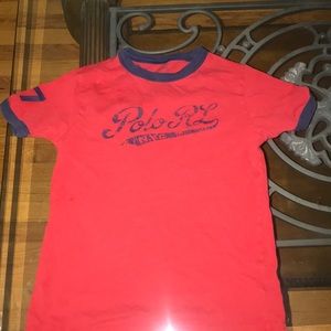 Boys red polo t shirt size 7.